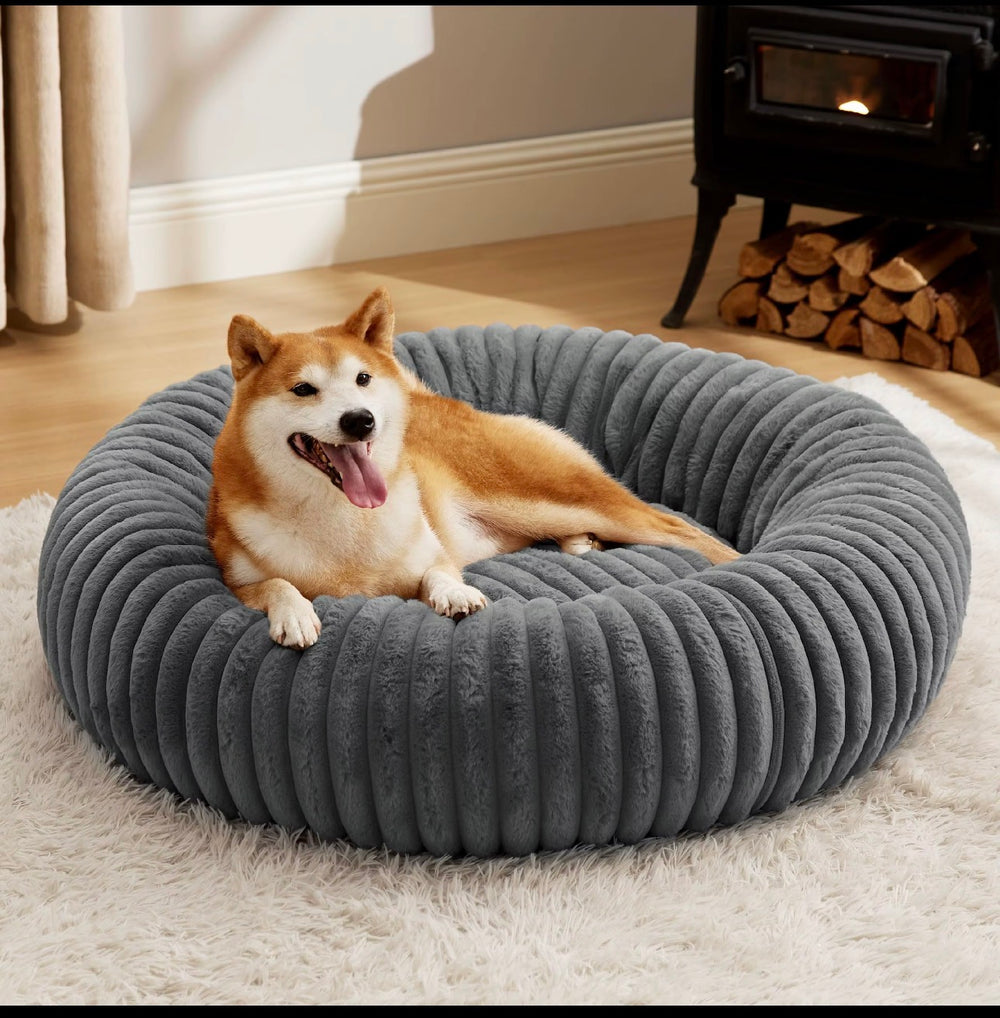 Culcuș rotund confortabil pentru câini sau pisici (Donut Bed)